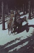 Frederic Remington Indian Scouts in the Moonlight (mk43) Germany oil painting artist